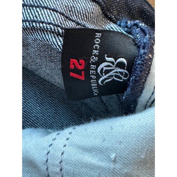 Rock & Republic Womens Size 27 Bootcut Dark Wash Denim Jeans - Picture 5 of 8